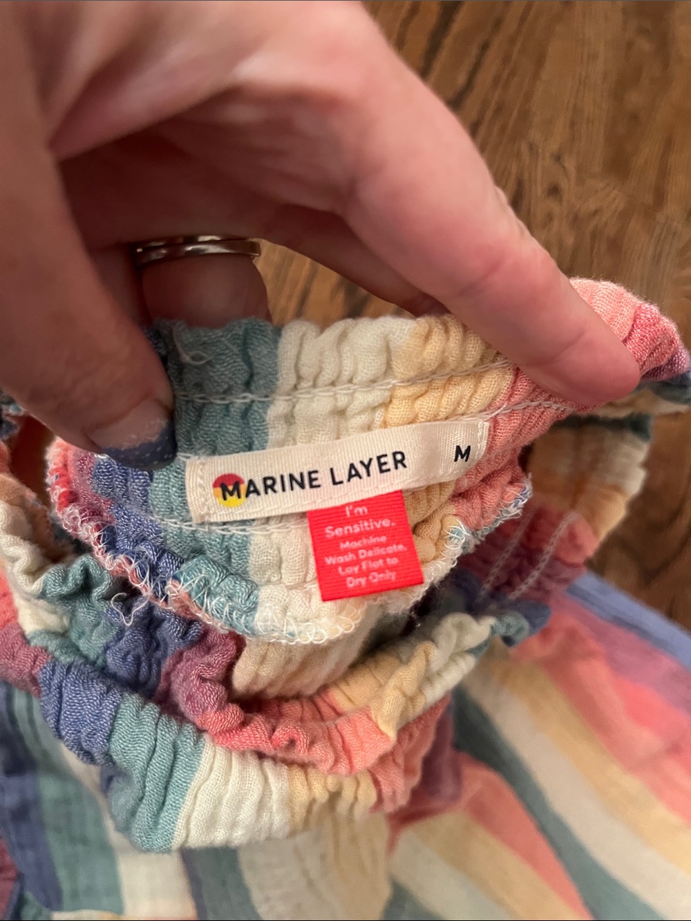 Marine Layer Corinne Pastel Rainbow Tiered Cotton Gauze Maxi Skirt - Picture 6 of 8